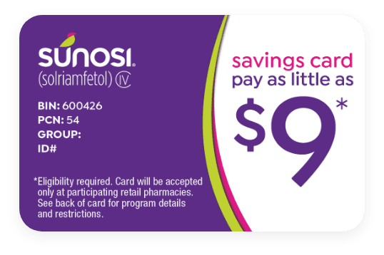 SUNOSI® savings card