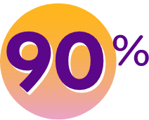 90%